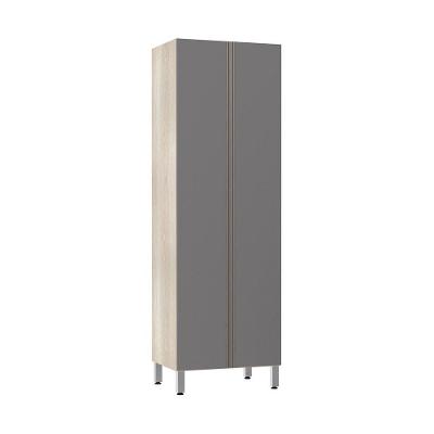 Paneleiro 70Cm Duplo Luci Legno Crema Com Cinza Puro