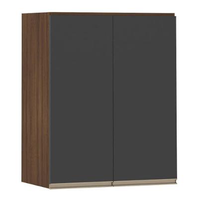 Armário Para Cozinha 60 Cm 2 Portas Dourado Com Preto Txt