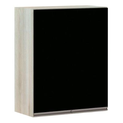 Armário Para Cozinha 60cm 2 Portas Legno Crema C/Preto Tx