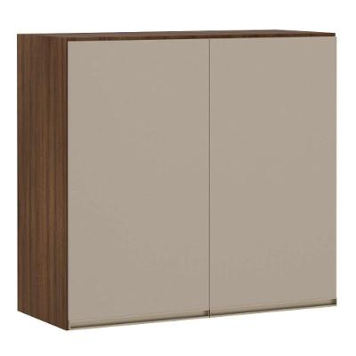 Armário Para Cozinha 80 Cm 2 Portas Dourado Com Connect