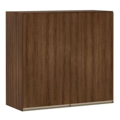 Armário Para Cozinha 80 Cm 2 Portas Dourado C/ Dourado