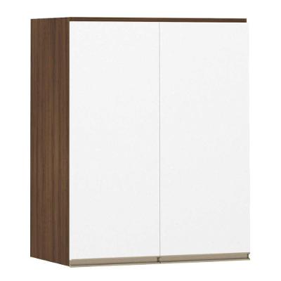 Armário Para Cozinha 60 Cm 2 Portas Dourado C/ Branco Polar