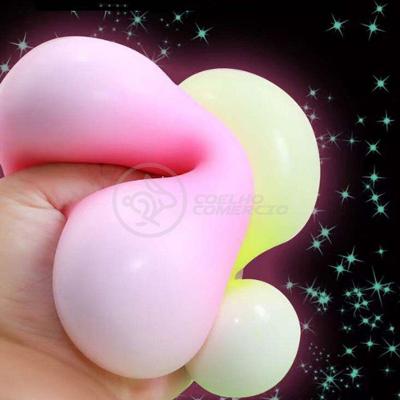 Toy Bolinha Globble Anti Stress Luminosa Fluorecente