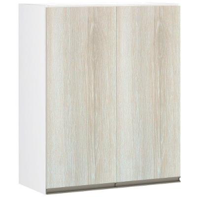 Armário Perola 60cm 2 Portas Branco Polar C/Legno Crema
