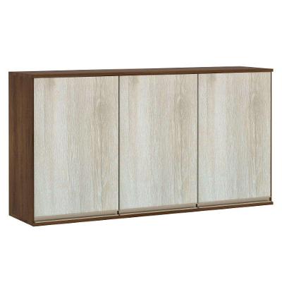 Armário Para Cozinha 120 Cm 3 Portas Dourado Com Crema