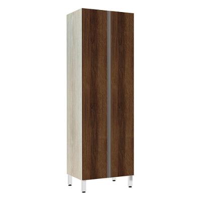 Paneleiro 70Cm Duplo Luci Legno Crema Com Nogueira Dourado