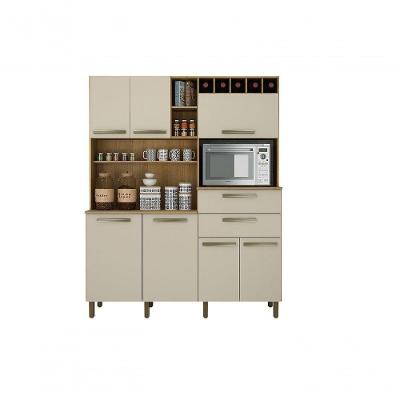 Armario Para Cozinha 7 Portas Monte Rey Cinamomo/off White
