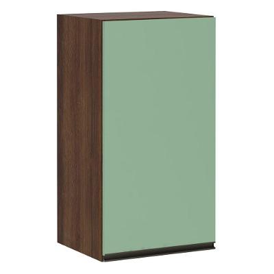 Armário Para Cozinha 35 Cm 1 Porta Dourado Com Verde