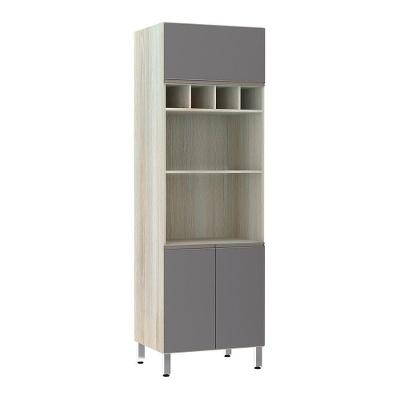Paneleiro 70 Cm Duplo Nicho Luci Legno Crema Com Cinza Puro