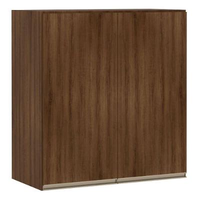Armário Para Cozinha 70 Cm 2 Portas Dourado C/ Dourado