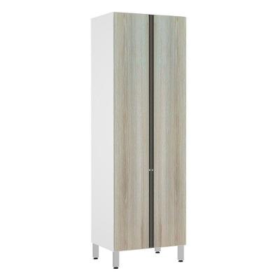 Paneleiro Torre 70Cm 5 Prateleiras Pérola Branco C/ Legno Cr