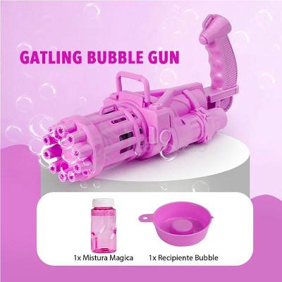 Máquina Elétrica Tiktok Lança Bolhas Rosa