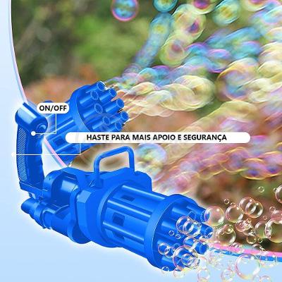 Máquina Elétrica Tiktok Lança Bolhas Azul