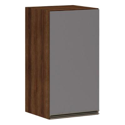 Armário Para Cozinha 40 Cm 1 Porta Dourado Com Cinza Puro