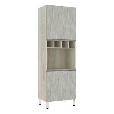 Paneleiro C/ Nicho De Microondas 70Cm E 1 Nicho Luci Legno C