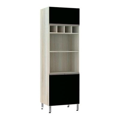 Paneleiro 70 Cm Duplo Nicho Luci Legno Crema Com Preto Tx