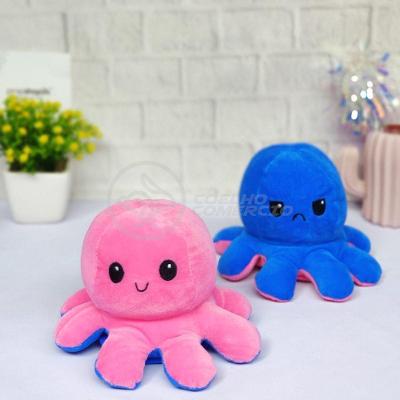 Polvo Reversível De Pelúcia 2 Em 1 Tiktok Rosa E Azul