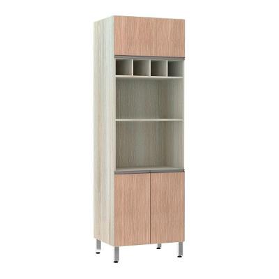 Paneleiro 70 Cm Duplo Nicho Luci Legno Crema Com Cumaru