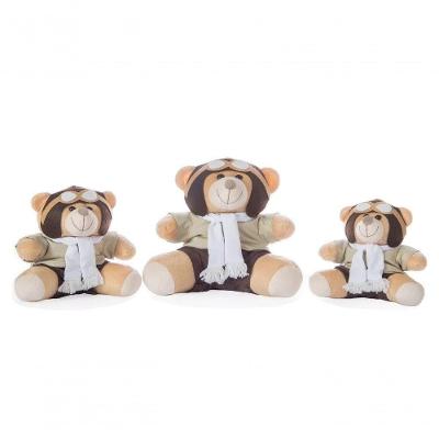 Urso Pelúcia Aviador Cinza 3 Un