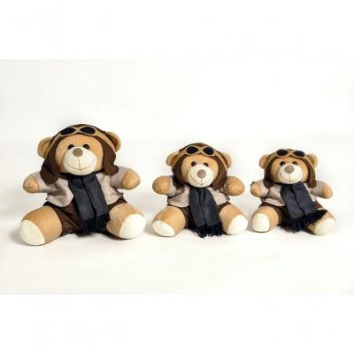 Urso Pelúcia Aviador Preto 3 Un