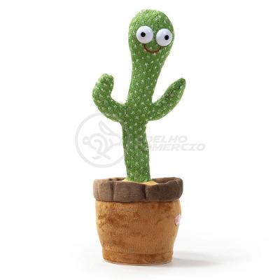 Brinquedo Infantil Cacto Dançante Pelúcia 120 Músicas Usb