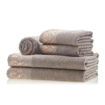 Jogo De Toalhas Lmpeter Viena Gris (02 Banho + 02 Rosto + 01 Piso)