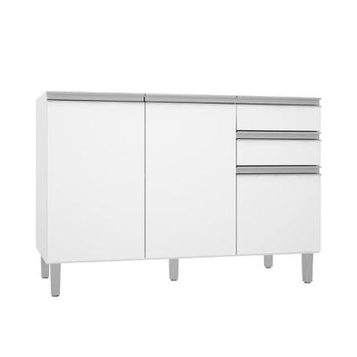Balcão 3 Portas 2 Gavetas Factual Branco - Fdecor