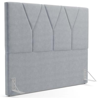 Cabeceira Cama Box Casal 140cm Aura Suede W01 Cinza - Mpozenato