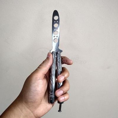 Knife Silver Butterfly Prata Borboleta Dobrável De Aço