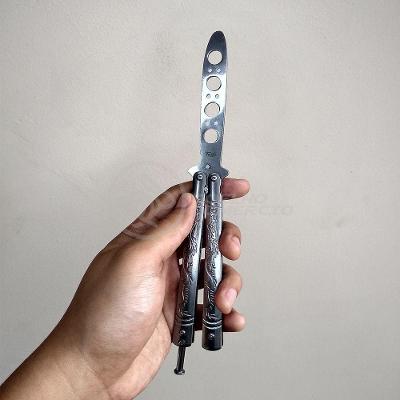 Knife Silver Butterfly Prata Borboleta Dobrável De Aço