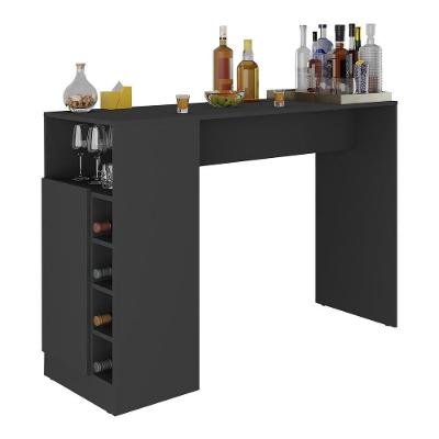 Bar Bancada Com Adega E 1 Porta Multimóveis Mp1062 Preto Preto