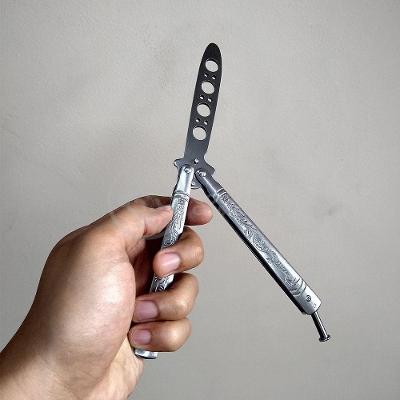 Knife Silver Butterfly Prata Borboleta Dobrável De Aço