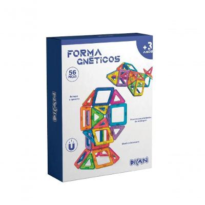 Brinquedo Educativo De Montar Magnético Formagnéticos 56Pçs