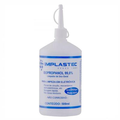 Álcool Isopropanol 99,8% Implastec, 500ml, Bico Aplicador, Limpeza Em Eletrônica
