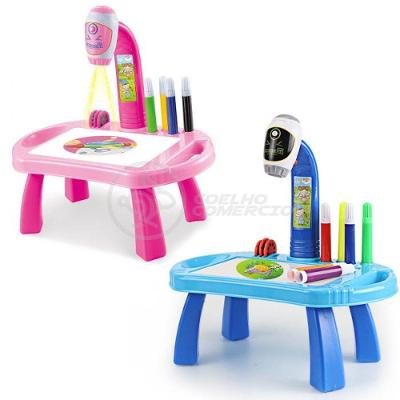 Projetor Para Desenho Infantil Mesa Pintura Robo Rosa