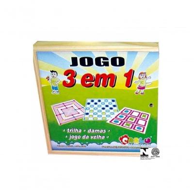 Jogo 3 Em 1 Dama-trilha-jogo Da Velha
