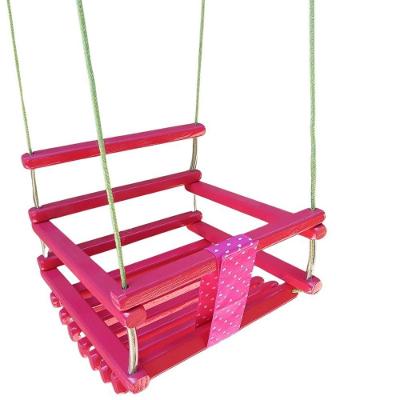 Balanço Gangorra Infantil Madeira 40x35 Pink Suporta 80kg.