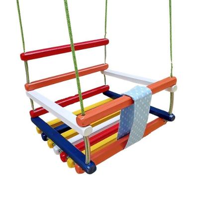 Balanço Gangorra Infantil Madeira 35x35 Colorido Até 80kg.