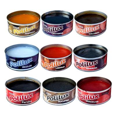 Kit 9 Cera Pastosa Polilux Mais Brilho Todas Cores Lata 400g