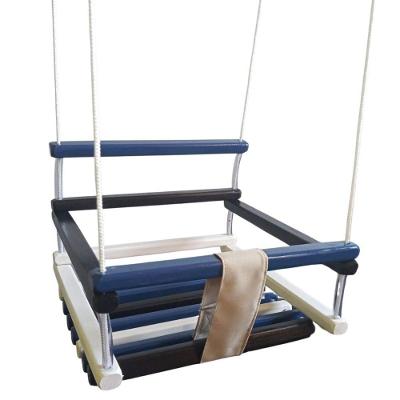 Balanço Gangorra Infantil Madeira 40x35 Azul Suporta 80kg.