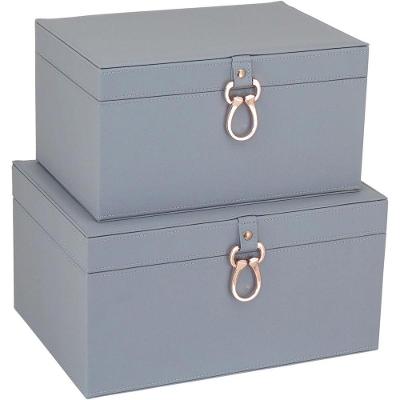 vênus caixa organizadora sintético azul 2pç