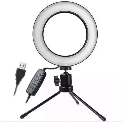 Iluminador Ring Light 16Cm Usb Led Misto 3500K 5500K + Tripe .