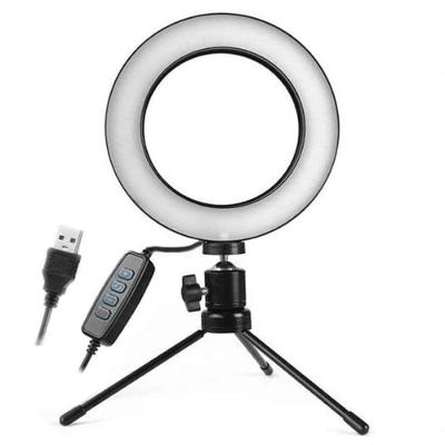 Iluminador Ring Light 16Cm Usb Led Misto 3500K 5500K + Tripe