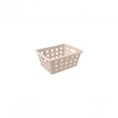 Cesta Pequena Organizadora 1,5 L Retangular Plástico Cor Areia Coast Linha Flora Coza Areia Coast