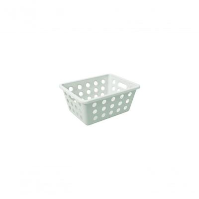 Cesta Pequena Organizadora 1,5 L Retangular Plástico Cor Eco Natural Linha Flora Coza Eco Natural