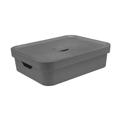 Caixa Organizadora Cube 16L Ou 45 X 35,5 X 13Cm Chumbo