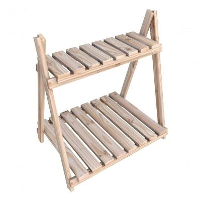 Organizador 2 Níveis 60Cm Vazado Madeira Natural Moderno