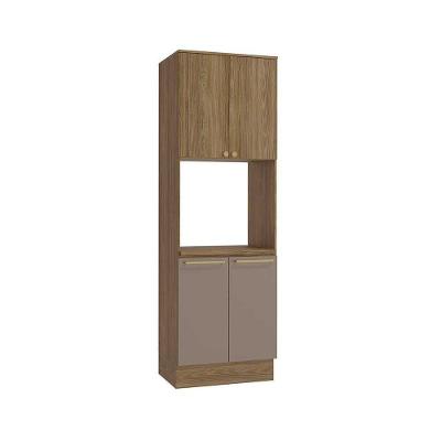 Paneleiro de Cozinha Botanic M630 4 Portas 70cm Nogueira/Fendi - Kappesberg