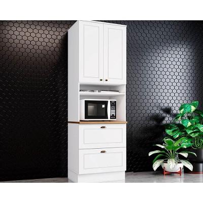 Paneleiro de Cozinha Modulado Americana c/ 2 Portas e 2 Gavetas (1 Forno) 71.5cm Branco/Nature - Henn