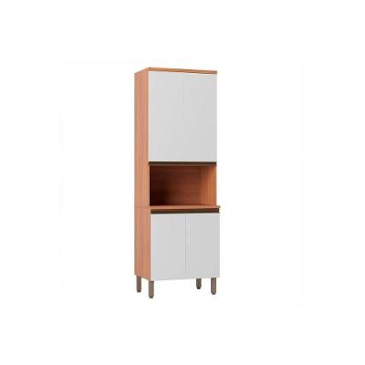 Paneleiro de Cozinha Macadâmia 70cm 4 Portas Freijo/Branco - Telasul